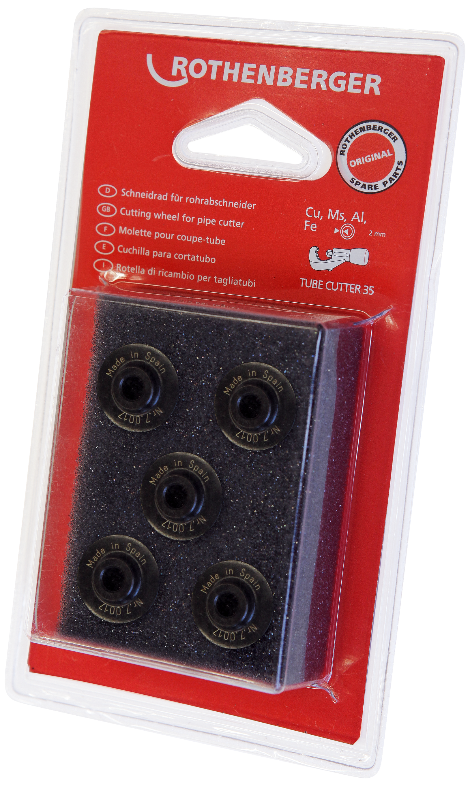 Rothenberger skärhjul till TC 35, 5-pack