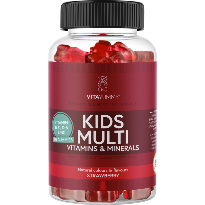 VitaYummy Kids Multi jordgubb, 60 gummies